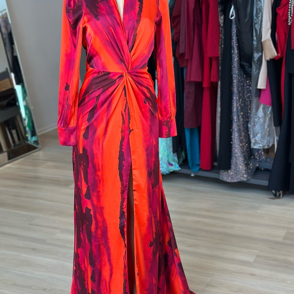 Elegant Red and Pink Women's Dress